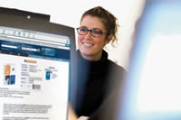 Woman in office