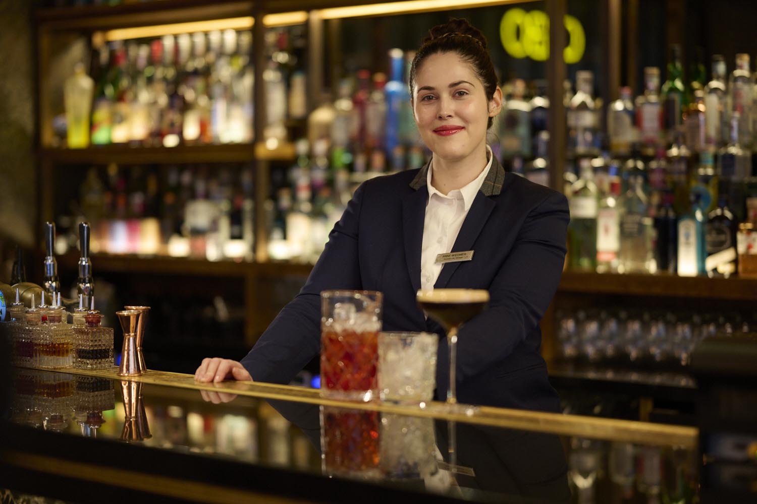 young woman managing the bar