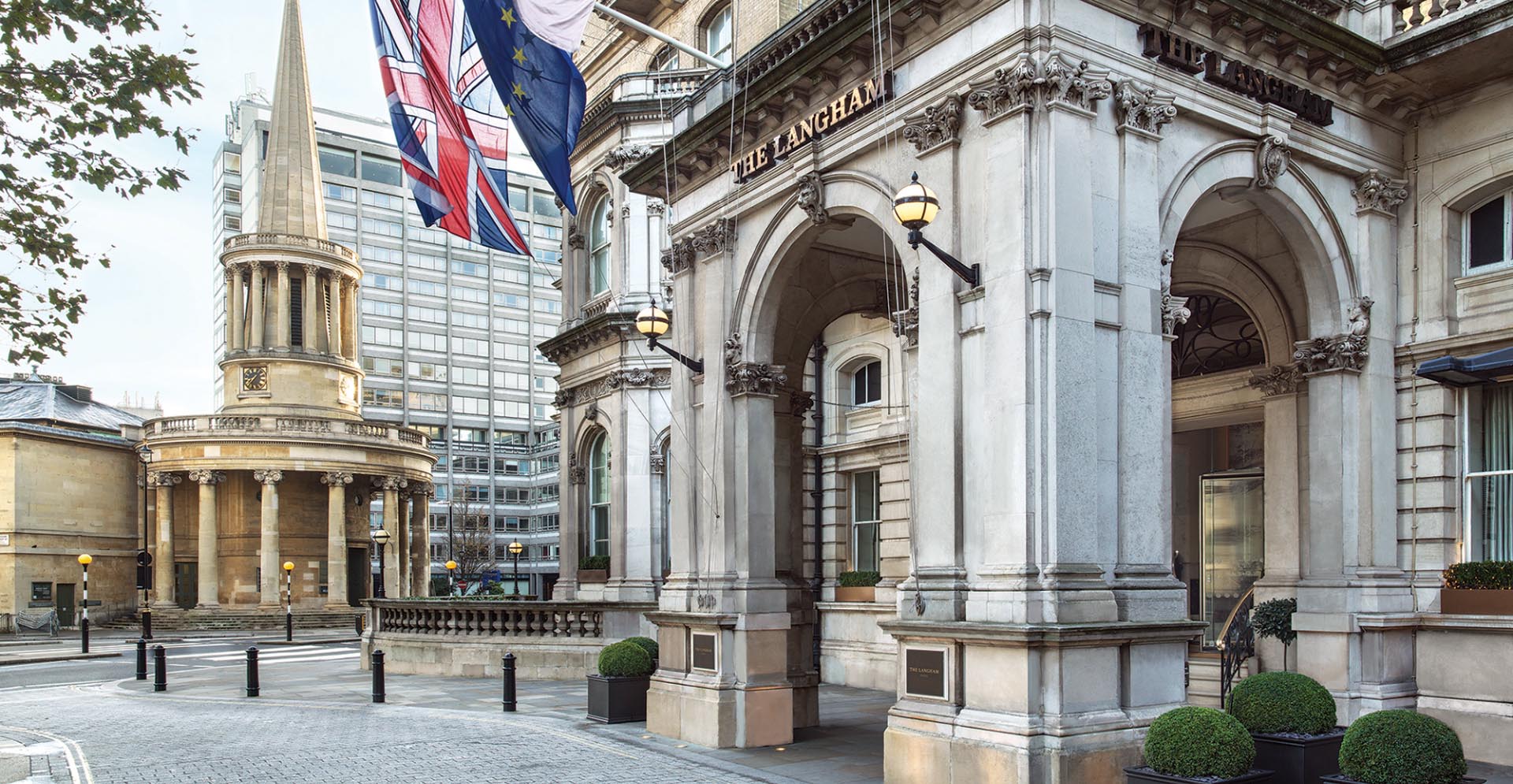 The Langham, London Exterior Porte Cochere