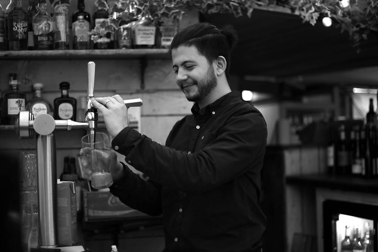 Pouring a pint